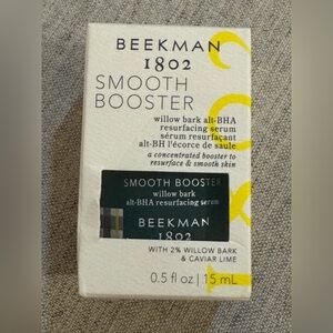 Beekman 1802 Smooth Booster willow bark alt BHA resurfacing serum NIB NEW